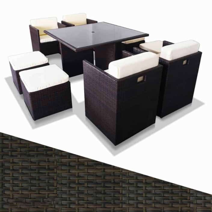 12 Seater Rattan Garden Furniture Set Marbella Range